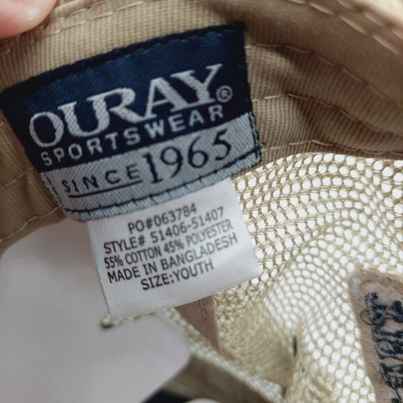 Bray Ranches Youth Hat Private Land Wildlife Adventures Snap Back Green Tan - Picture 8 of 8